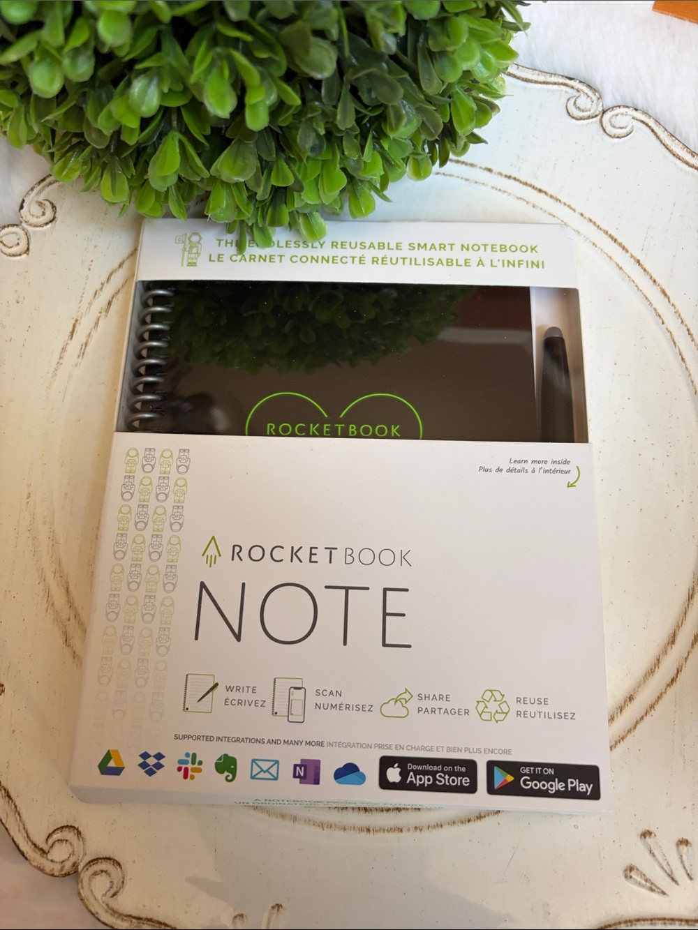 Rocketbook core spiral reusable notebook new